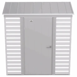 Arrow Select Steel Storage Shed, 6x4, Flute Grey 19 Arrow Select Steel Storage Shed, 6x4, Flute Grey -Shelterlogic scp64fg silo image 03