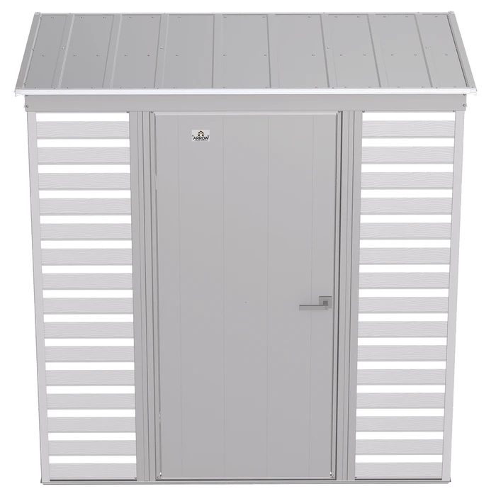 Arrow Select Steel Storage Shed, 6x4, Flute Grey 7 Arrow Select Steel Storage Shed, 6x4, Flute Grey - Image 5