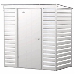 Arrow Select Steel Storage Shed, 6x4, Flute Grey 21 Arrow Select Steel Storage Shed, 6x4, Flute Grey -Shelterlogic scp64fg silo image 06