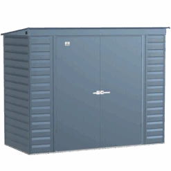 Arrow Select Steel Storage Shed, 8x4, Blue Grey