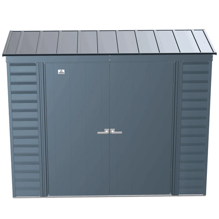 Arrow Select Steel Storage Shed, 8x4, Blue Grey 5 Arrow Select Steel Storage Shed, 8x4, Blue Grey - Image 3