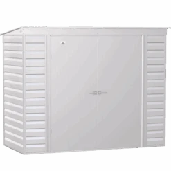 Arrow Select Steel Storage Shed, 8x4, Flute Grey