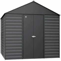 Arrow Select Steel Storage Shed, 14x14, Charcoal