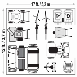 Arrow Classic Metal Shed, 12 X 17, Blue Grey 13 Arrow Classic Metal Shed, 12 X 17, Blue Grey -Shelterlogic uel3iqms2lbmhdxjymwy 2