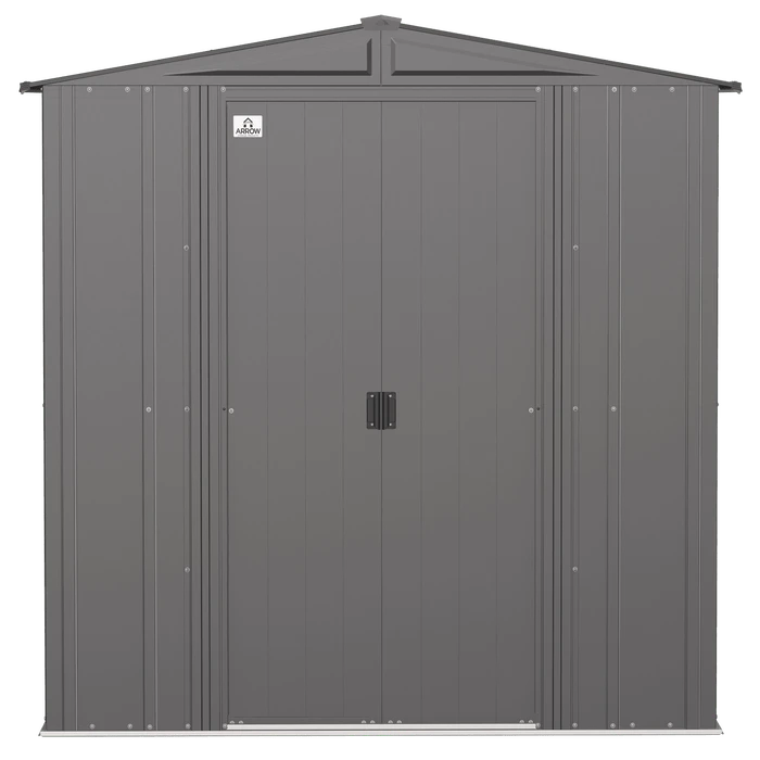Arrow Classic Steel Storage Shed, 6X6, Charcoal 4 Arrow Classic Steel Storage Shed, 6X6, Charcoal - Image 2