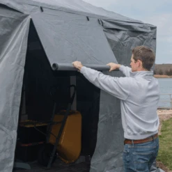 Universal Winter Gazebo Cover, 12 Ft. X 12 Ft. Grey -Shelterlogic universal cover grey image 06 2