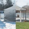 Universal Winter Gazebo Cover, 10 Ft. X 16 Ft. Grey 2 Universal Winter Gazebo Cover, 10 Ft. X 16 Ft. Grey -Shelterlogic universal cover grey image 08 8