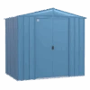 Arrow Classic Steel Storage Shed, 10X7, Blue Grey