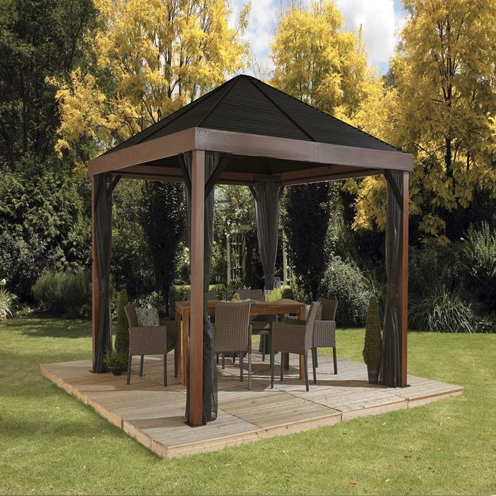 Valencia Gazebo Wood Finish 12 X 12 Ft. 4 Valencia Gazebo Wood Finish 12 X 12 Ft. - Image 2