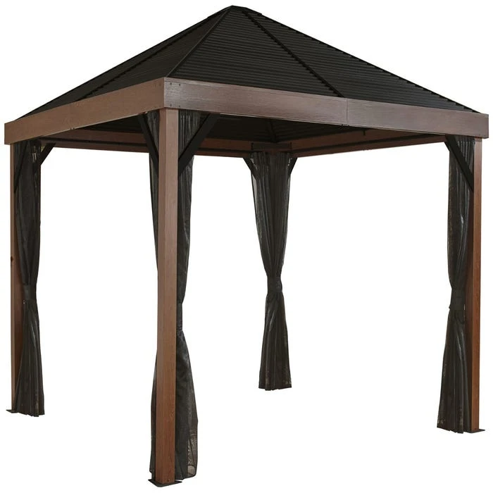 Valencia Gazebo Wood Finish 12 X 12 Ft. 3 Valencia Gazebo Wood Finish 12 X 12 Ft.