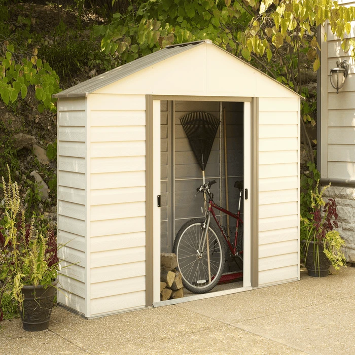 MILFORD VYNIL AND STEEL BIKE STORAGE SHED 10X2 4 MILFORD VYNIL AND STEEL BIKE STORAGE SHED 10X2 - Image 2