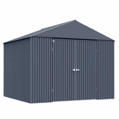 Arrow Elite Steel Storage Shed, 14x12, Anthracite