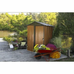 Woodlake Steel Storage Shed, 5 Ft. X 4 Ft. 8 Woodlake Steel Storage Shed, 5 Ft. X 4 Ft. -Shelterlogic wl54 2