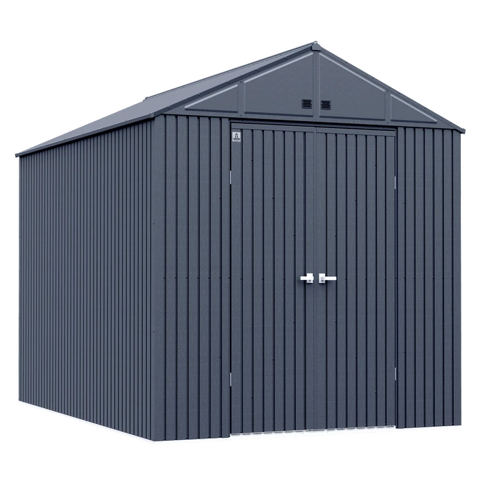 Arrow Elite Steel Storage Shed, 10x14, Anthracite 3 Arrow Elite Steel Storage Shed, 10x14, Anthracite