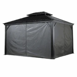 Sojag 12x14 Ft. Grey Curtains For Monaco/Messina/Mykonos Gazebos