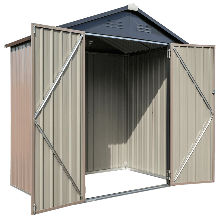 Arrow Cover-IT 6x4 Ft. Grey Metal Shed 4 Arrow Cover-IT 6x4 Ft. Grey Metal Shed - Image 2