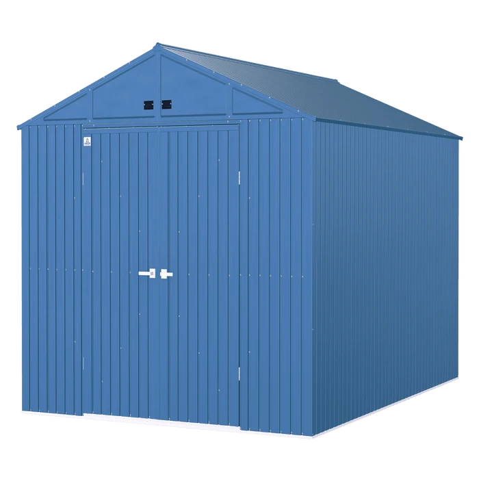 Arrow Elite Steel Storage Shed, 10x14, Blue Grey 5 Arrow Elite Steel Storage Shed, 10x14, Blue Grey - Image 3