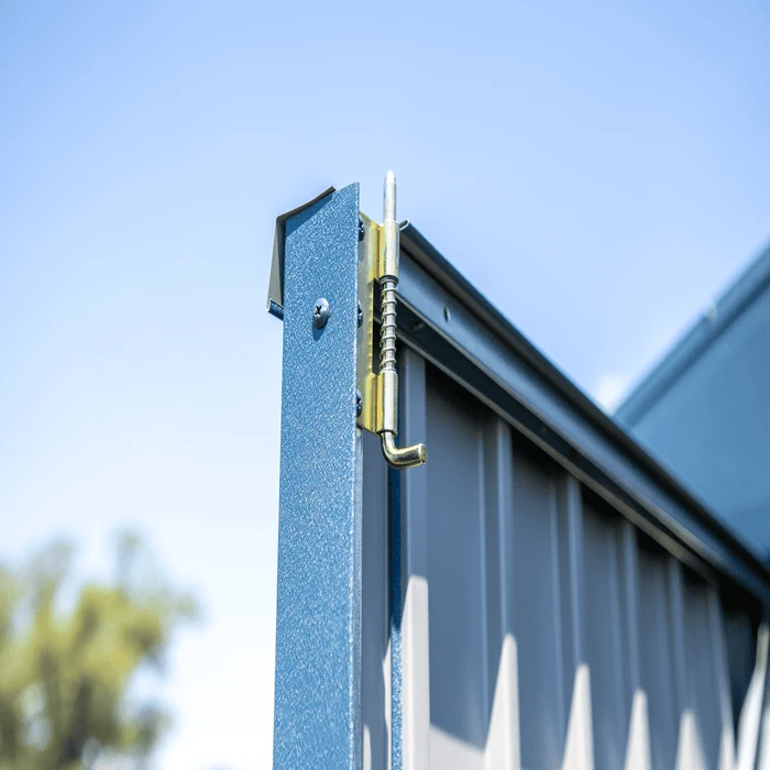 Arrow Elite Shed 8x6 Ft. Blue-Grey Metal Shed 12 Arrow Elite Shed 8x6 Ft. Blue-Grey Metal Shed - Image 10