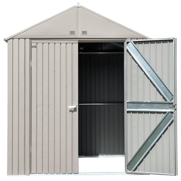 Arrow Elite Shed 8x6 Ft. Cool Grey Metal Shed 4 Arrow Elite Shed 8x6 Ft. Cool Grey Metal Shed - Image 2