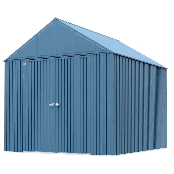 Arrow Elite Steel Storage Shed, 12x14, Blue Grey 5 Arrow Elite Steel Storage Shed, 12x14, Blue Grey - Image 3