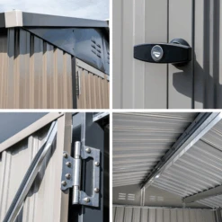 Arrow Cover-IT 8x6 Ft. Grey Metal Shed 29 Arrow Cover-IT 8x6 Ft. Grey Metal Shed -Shelterlogic zu2dlxpo8bfvs51anemp