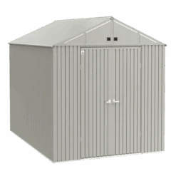 Arrow Elite Steel Storage Shed, 10x14, Cool Grey